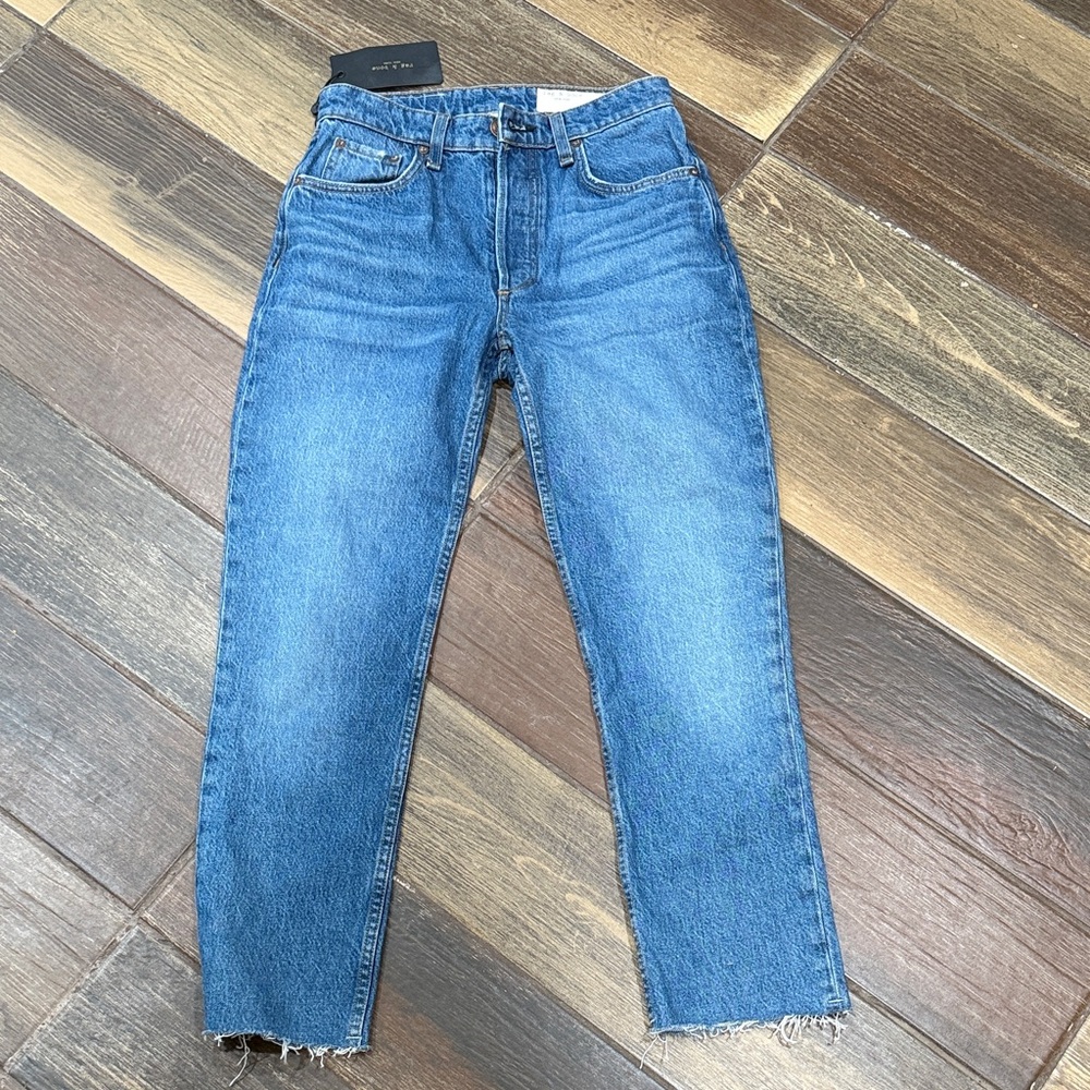 Rag & Bone Ankle Jeans in Classic Blue
